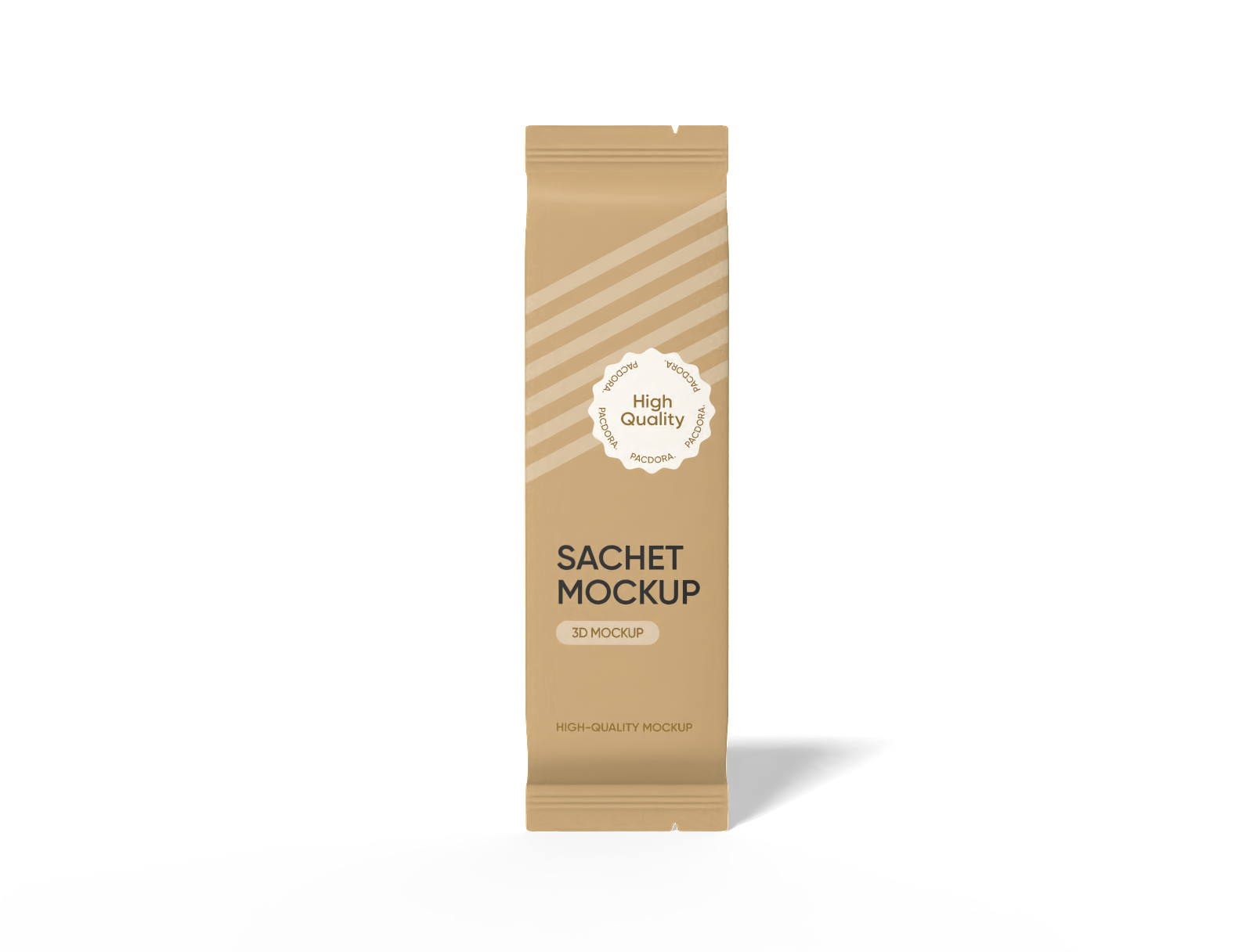Stick sachet packaging mockup
