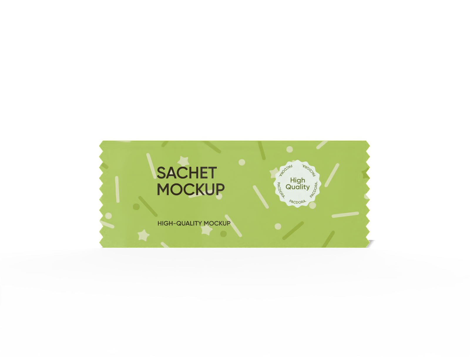 Sachet packaging mockup