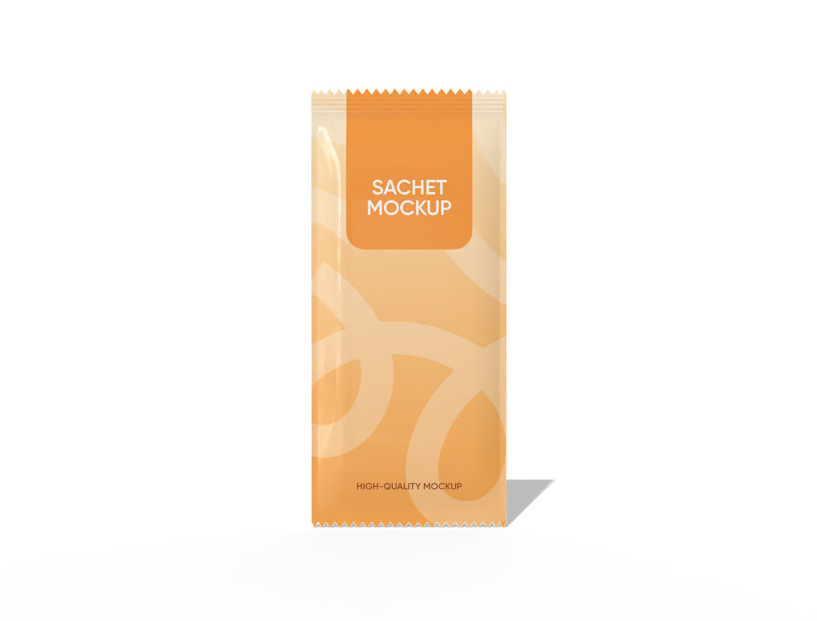 Sachet packaging mockup