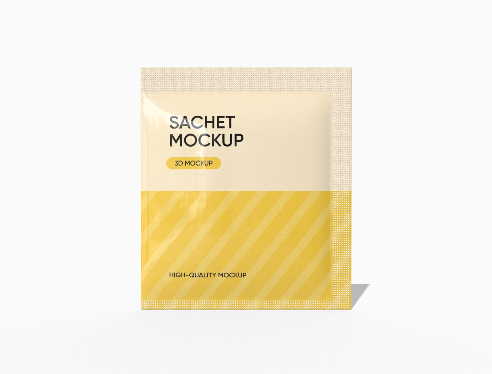 Sachet packaging mockup