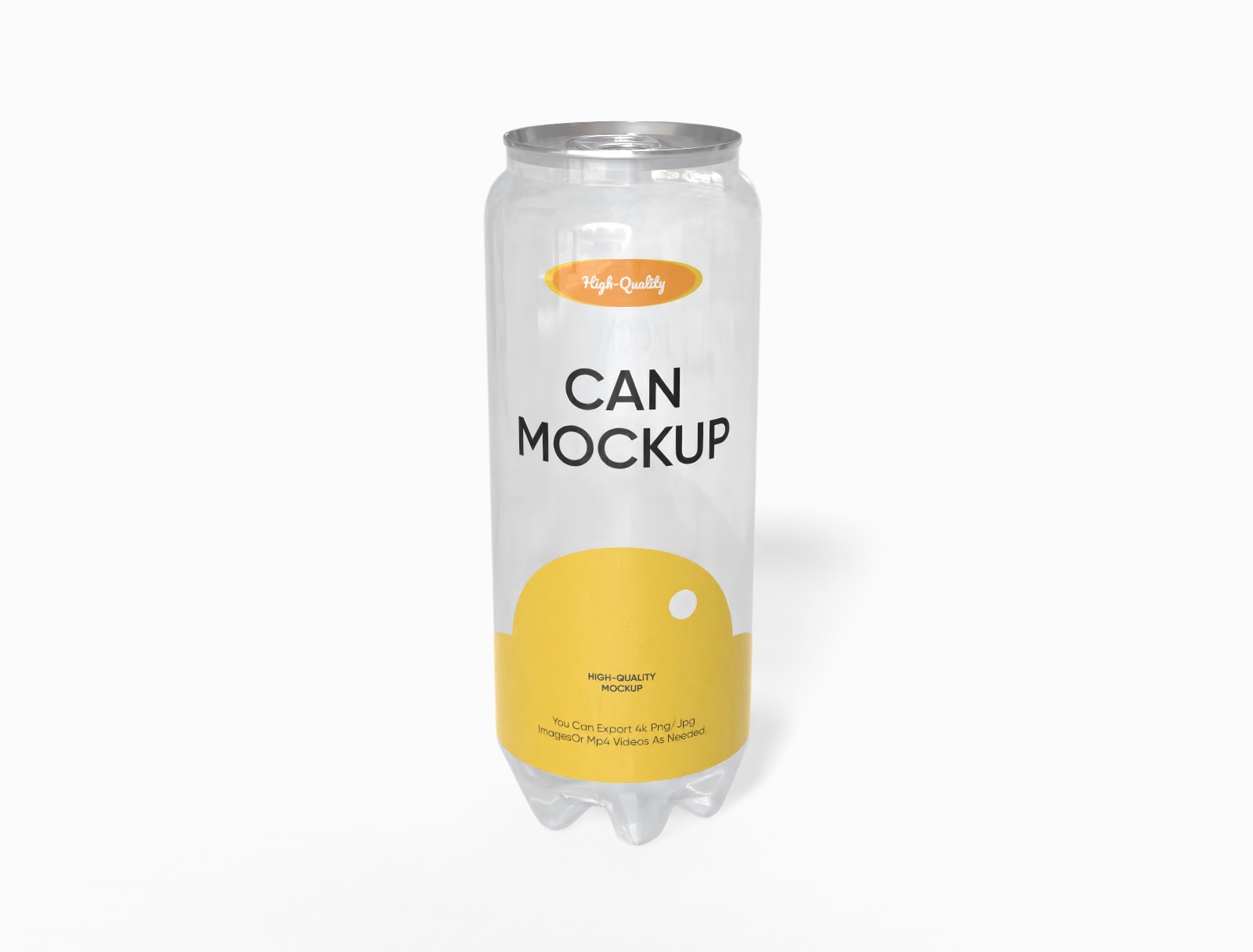 Tall soda can mockup