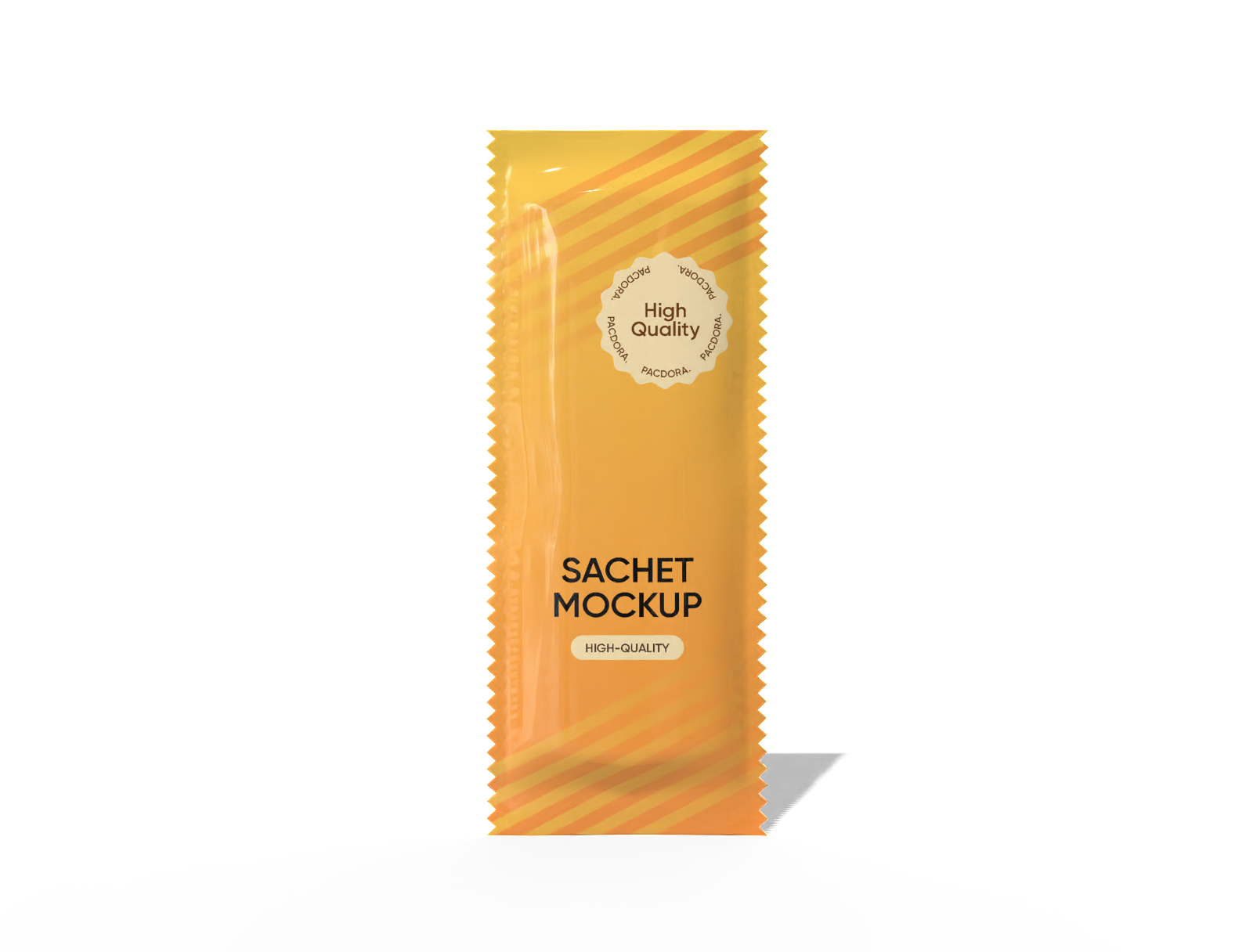 Stick sachet packaging mockup