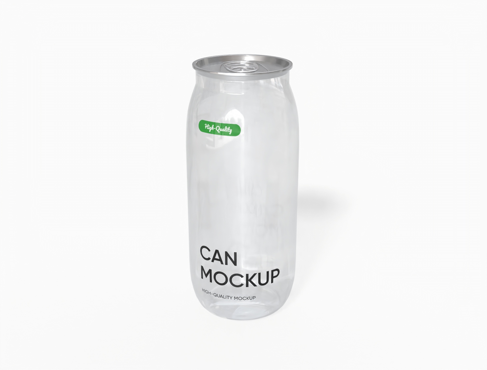 Clear tall can mockup