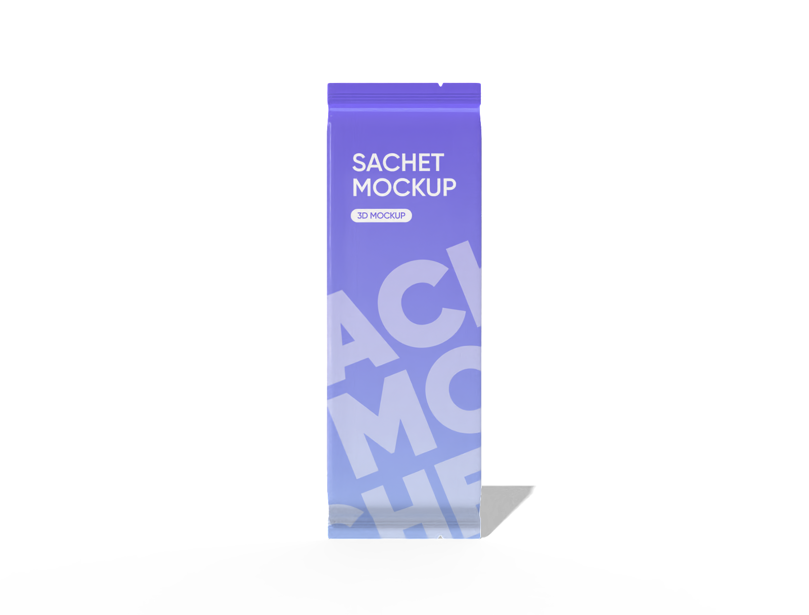 Stick sachet packaging mockup