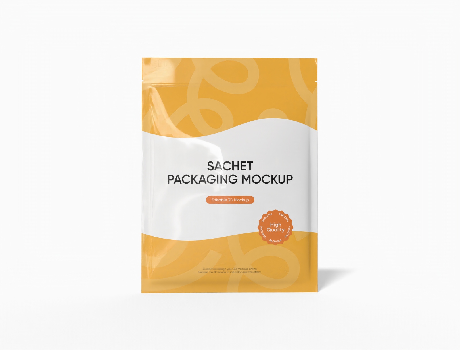 Sachet packaging mockup