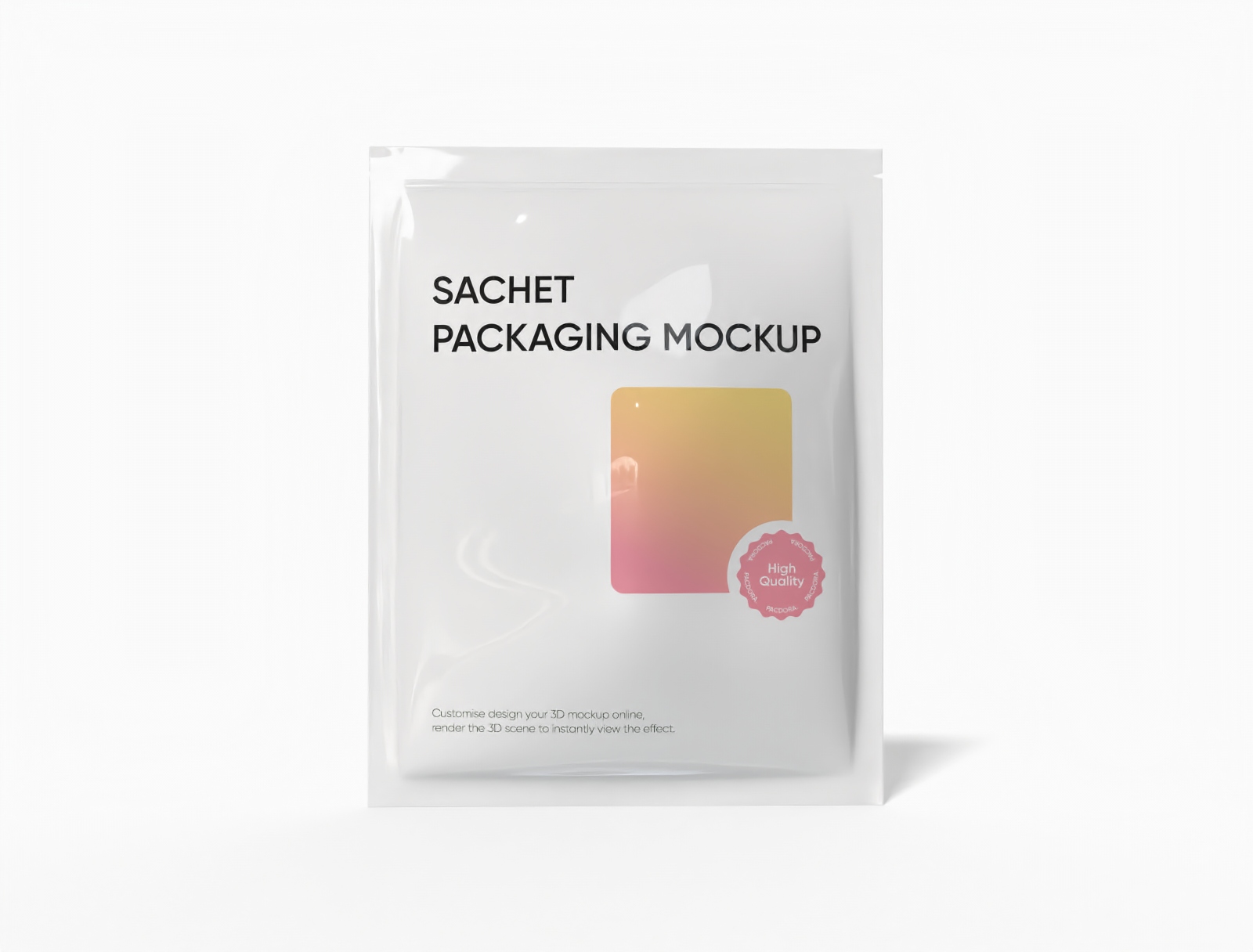 Sachet packaging mockup
