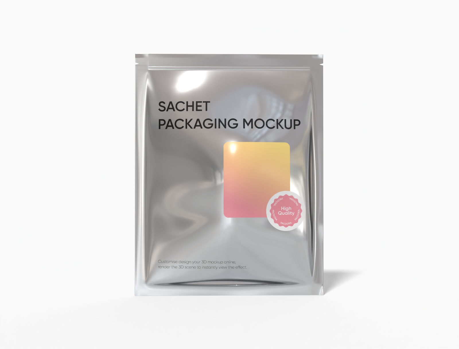 Sachet packaging mockup