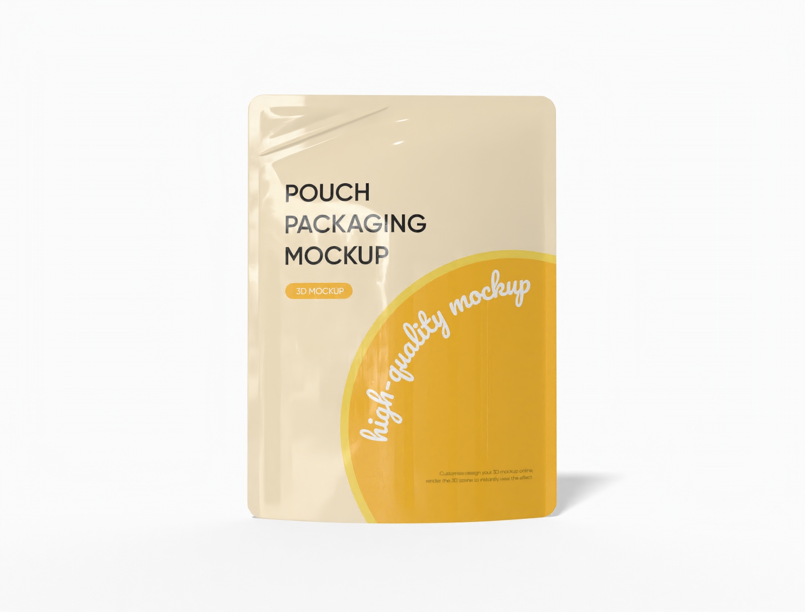 Pouch packaging mockup