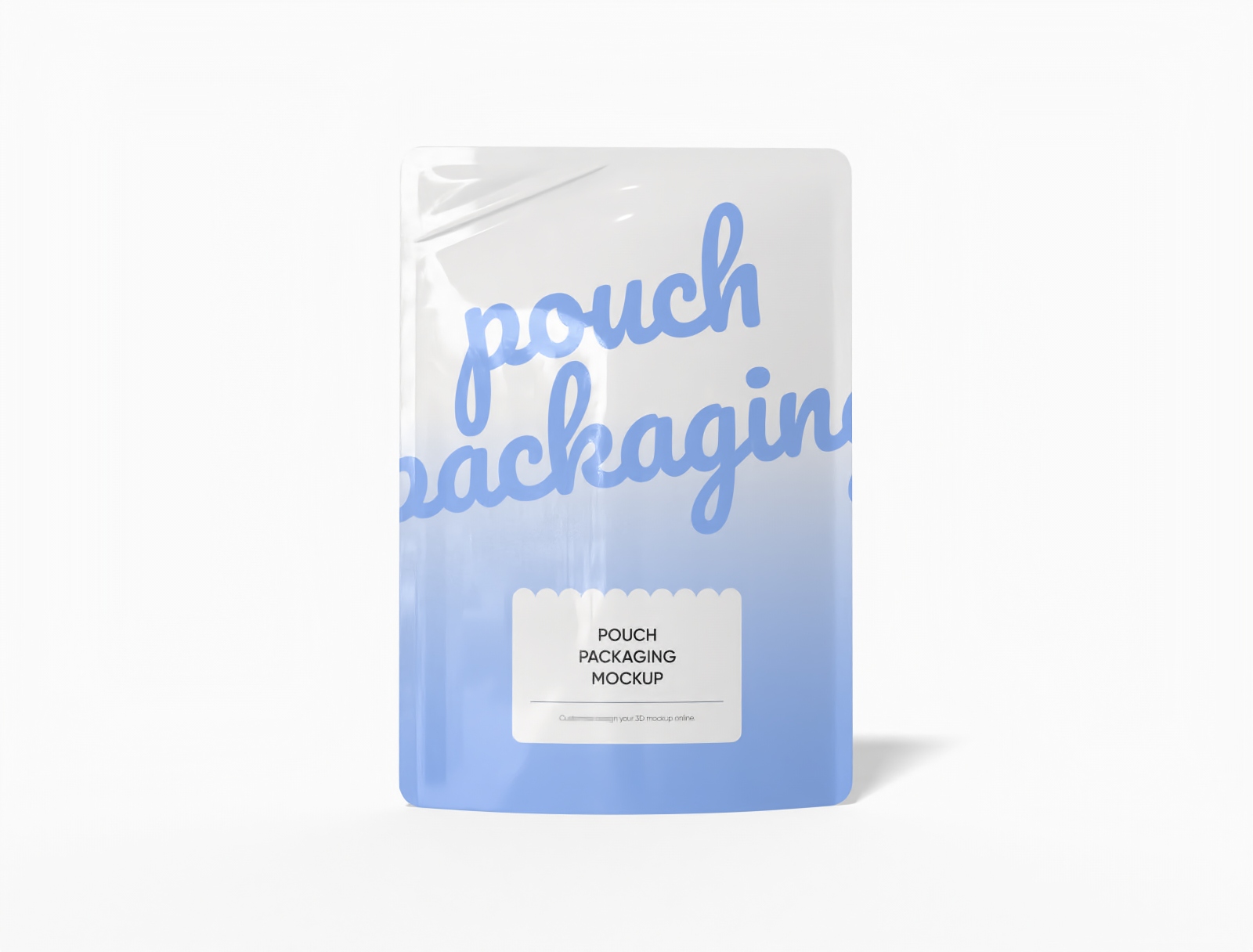 Pouch packaging mockup