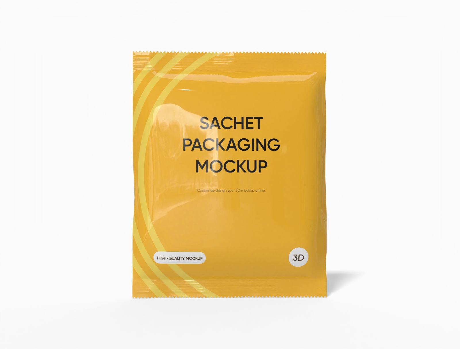 Sachet packaging mockup