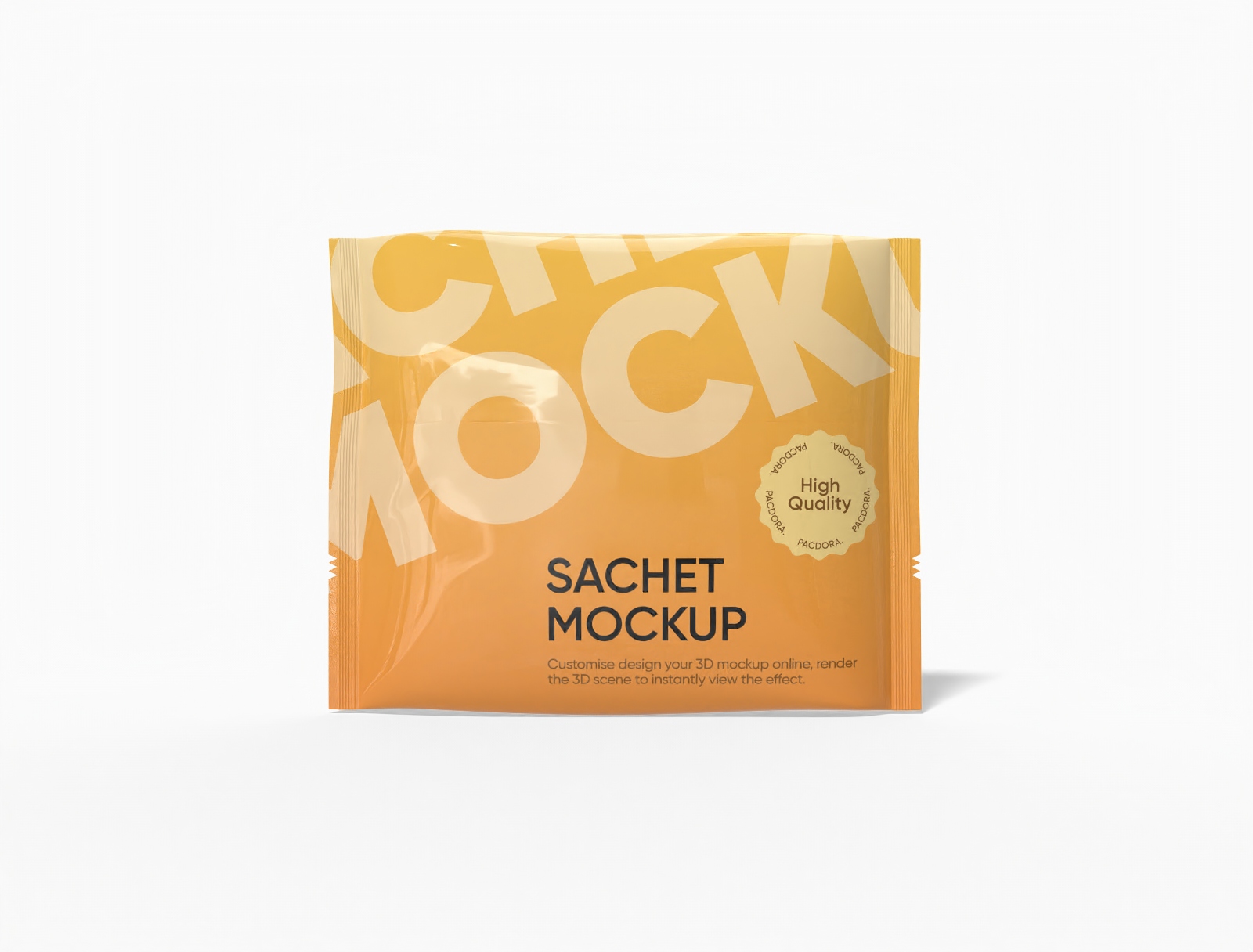 Sachet packaging mockup Sachet packaging mockup