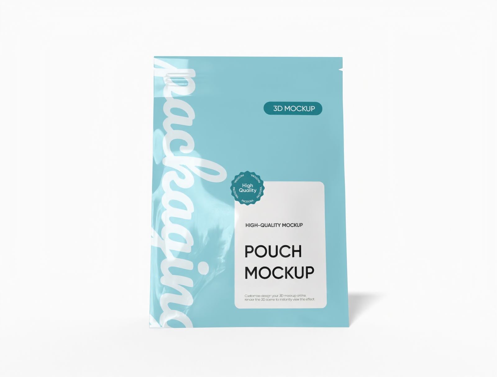 Pouch packaging mockup