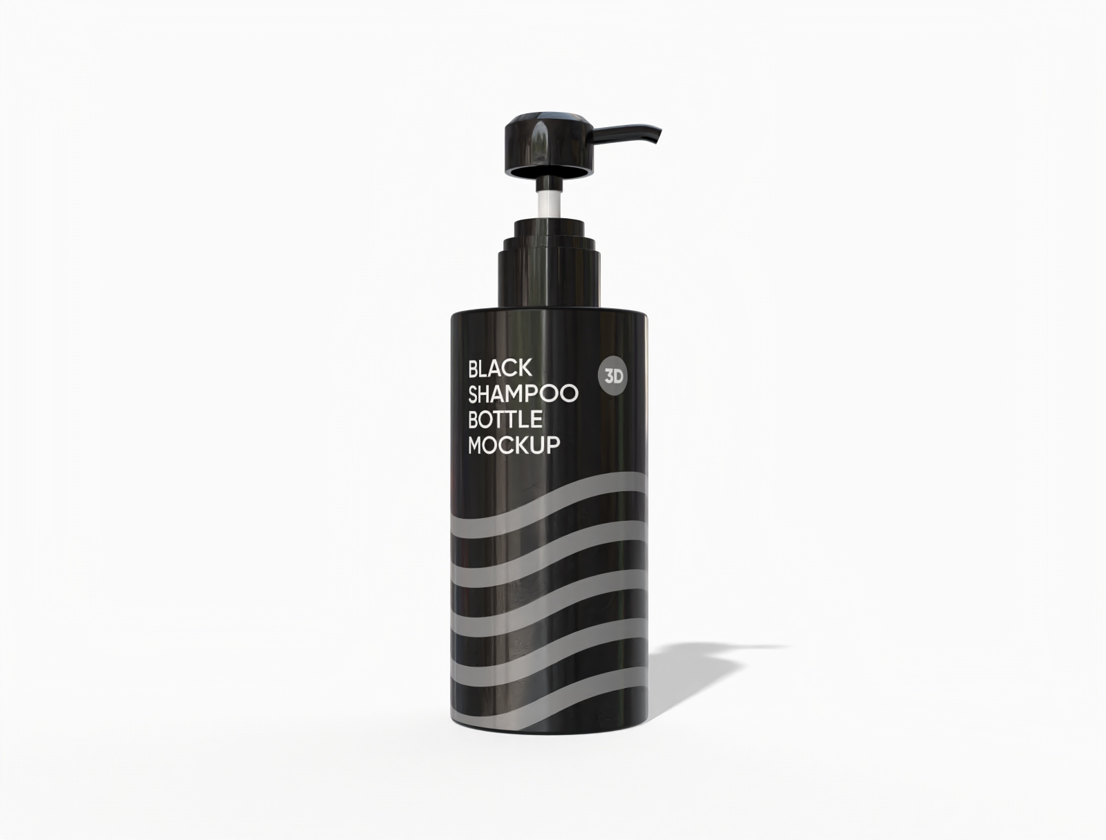 300 ml plastic pump bottle mockup