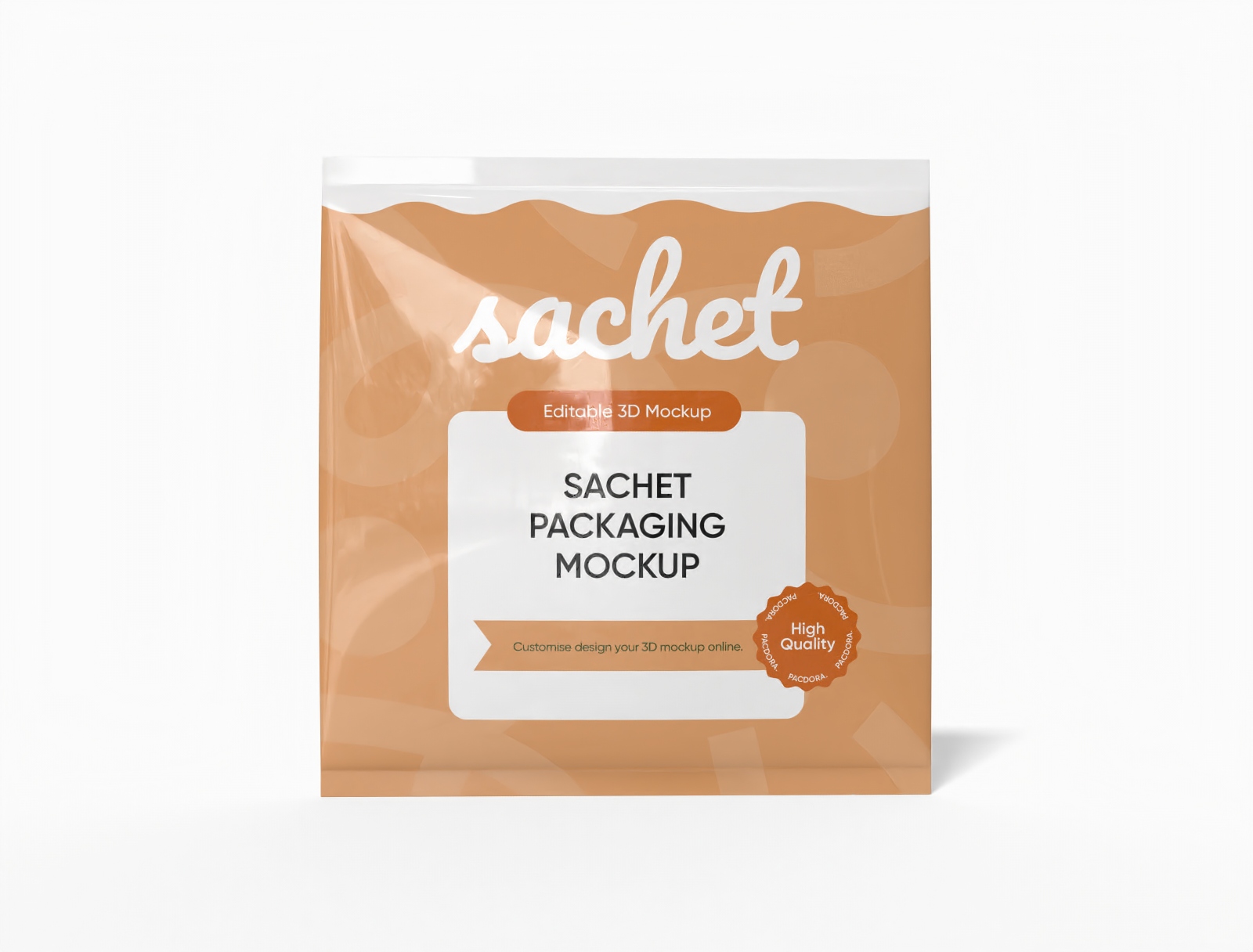 Sachet packaging mockup