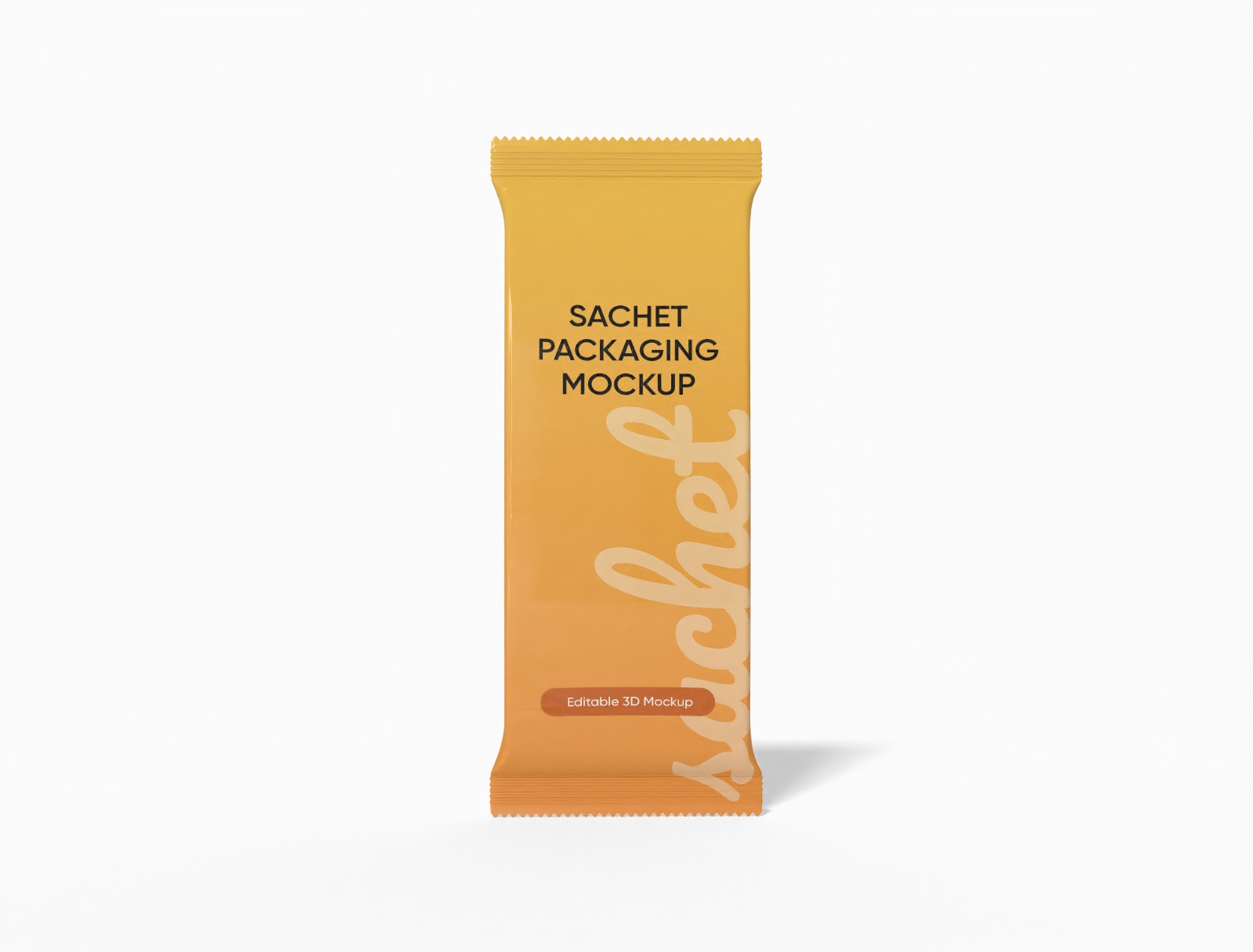 Sachet packaging mockup