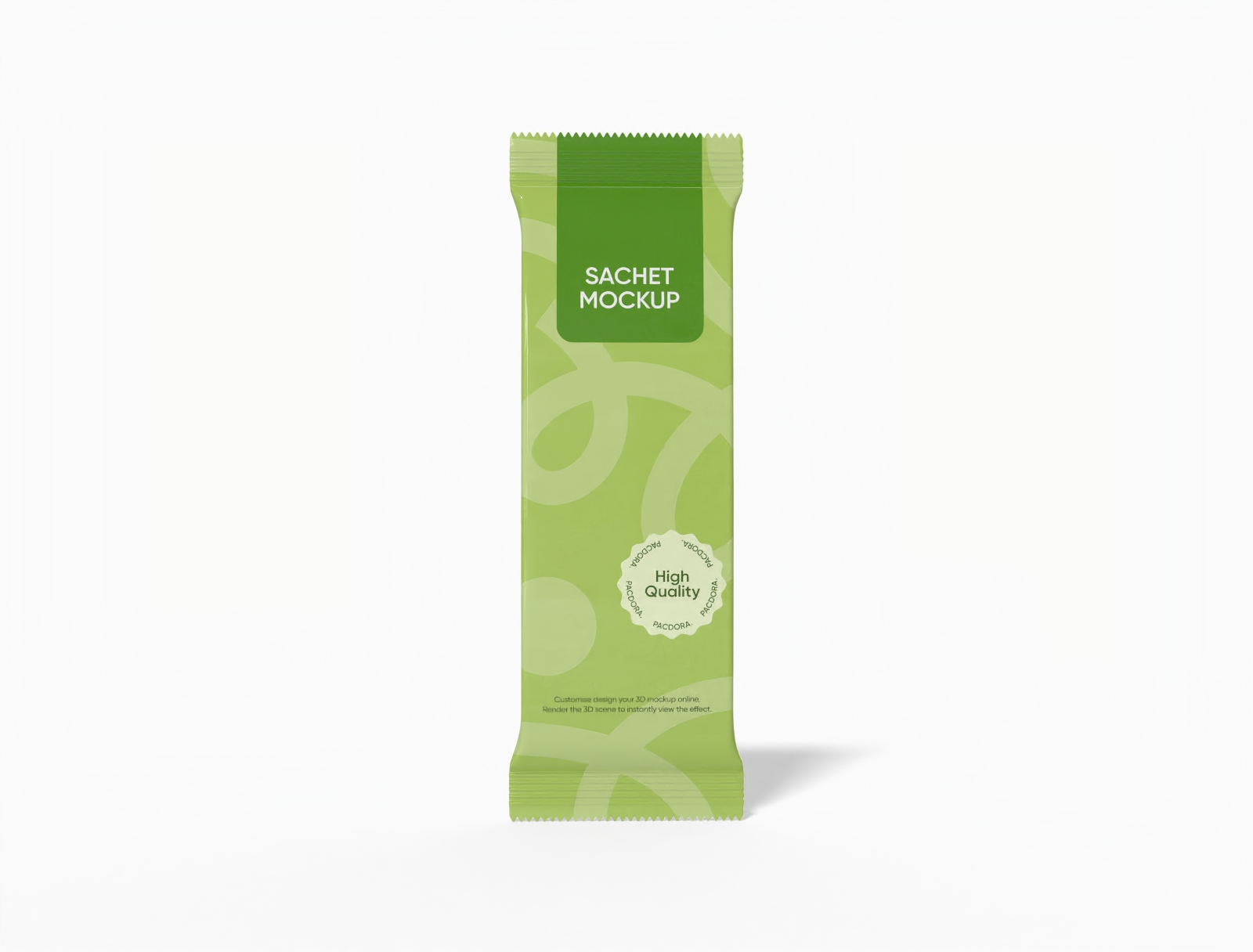 Sachet packaging mockup