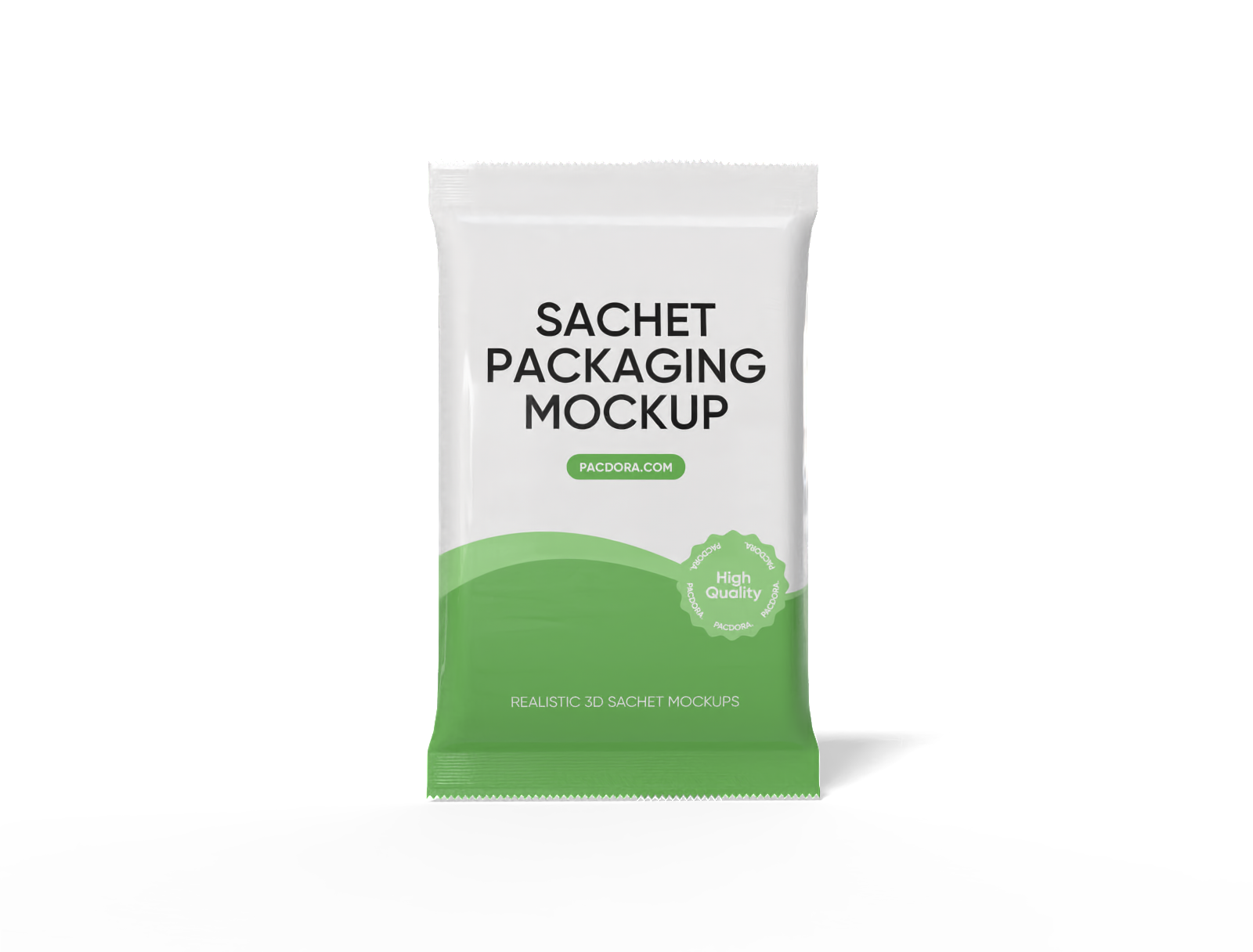 Sachet packaging mockup