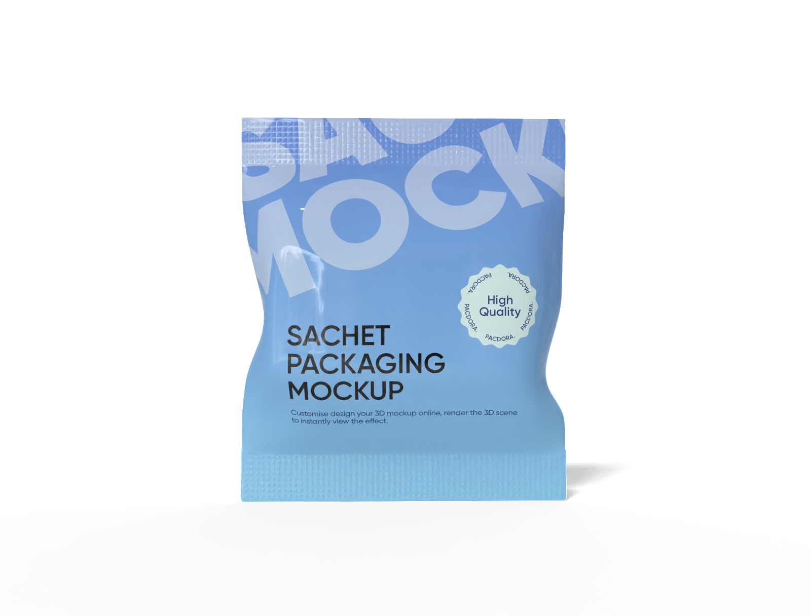 Sachet packaging mockup