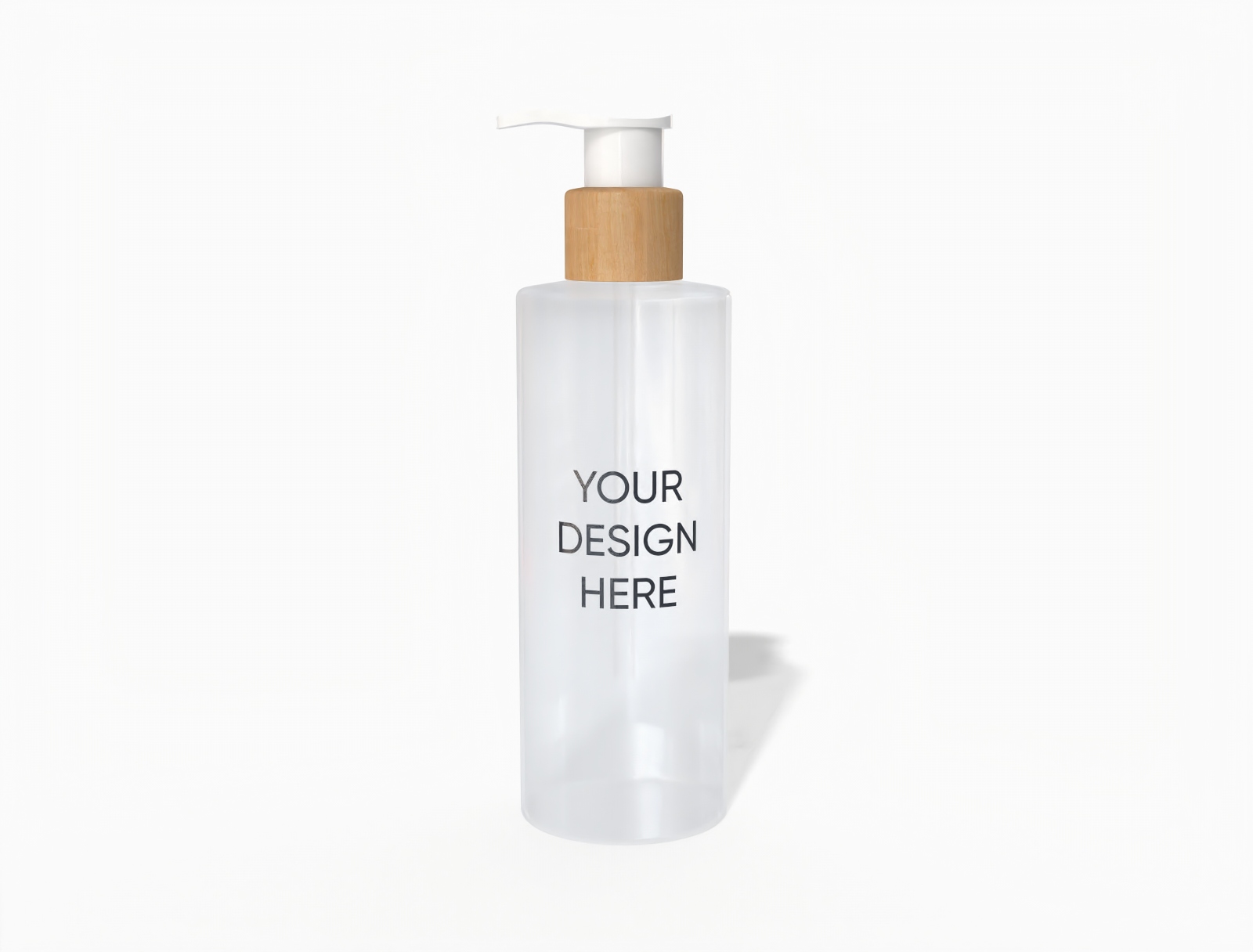 Frosted dispenser bottle mockup
