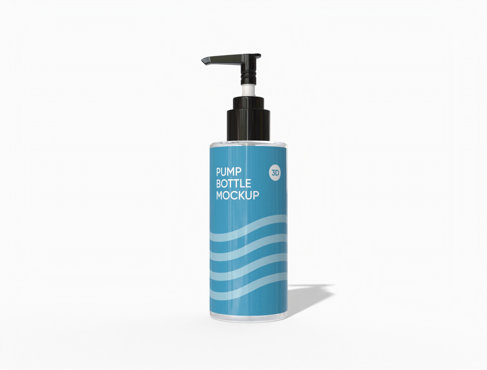 750 ml pump bottle mockup