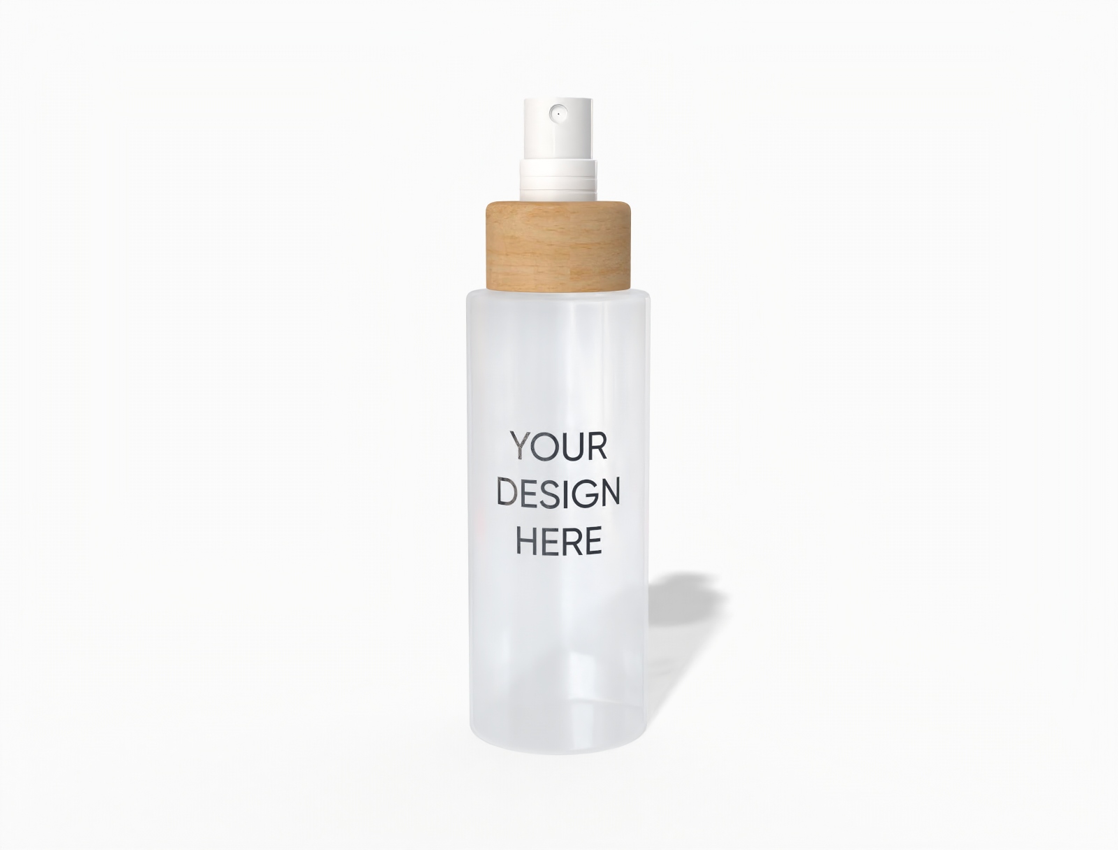 Frosted spray bottle mockup