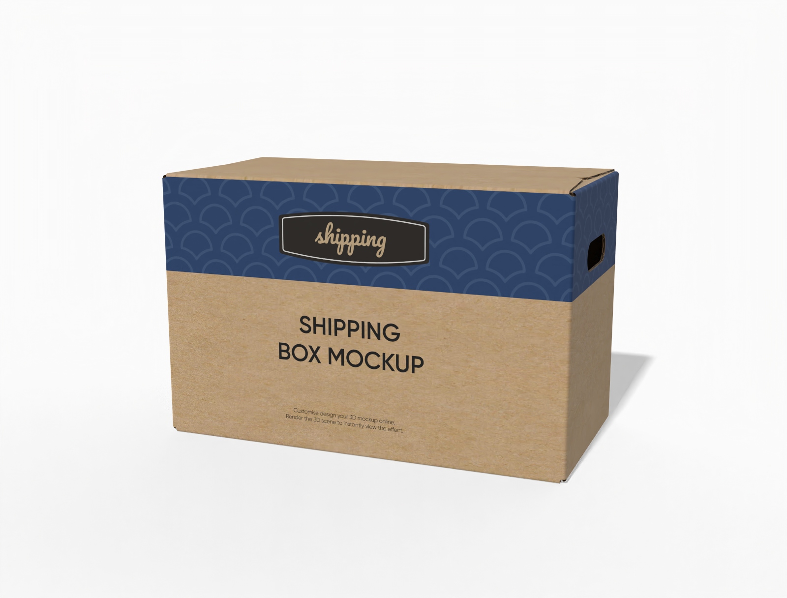 Shipping Cartons ab-side with portable holes mockup