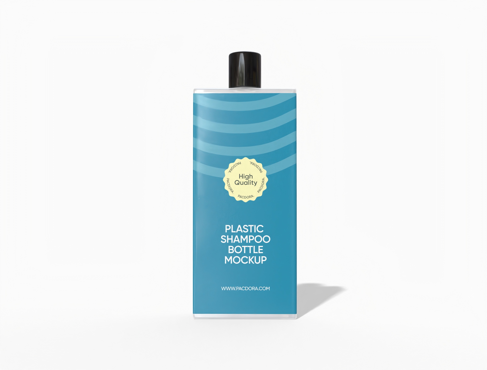 200 ml plastic shampoo bottle mockup