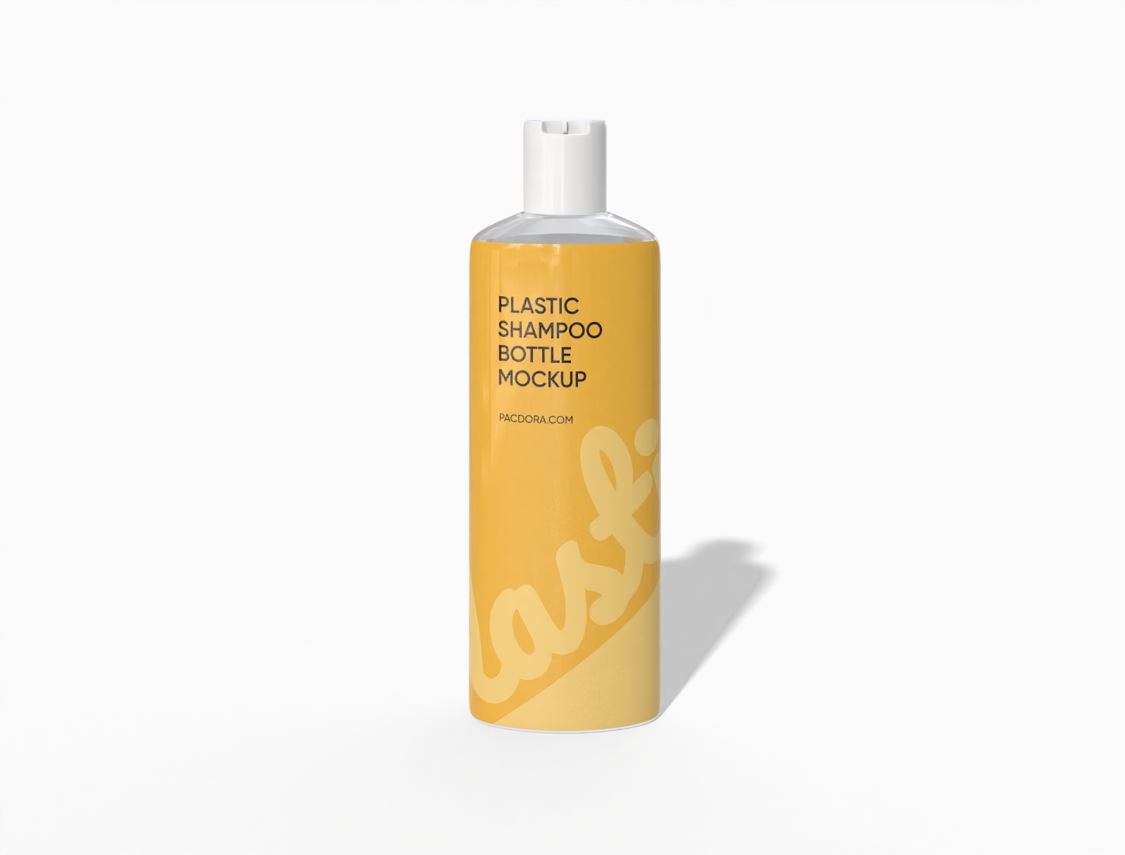 400 ml plastic shampoo bottle mockup