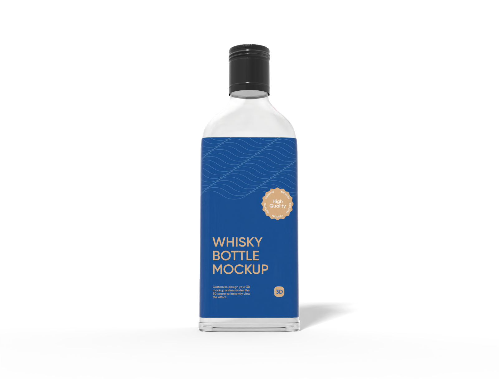 500 ml whisky bottle mockup