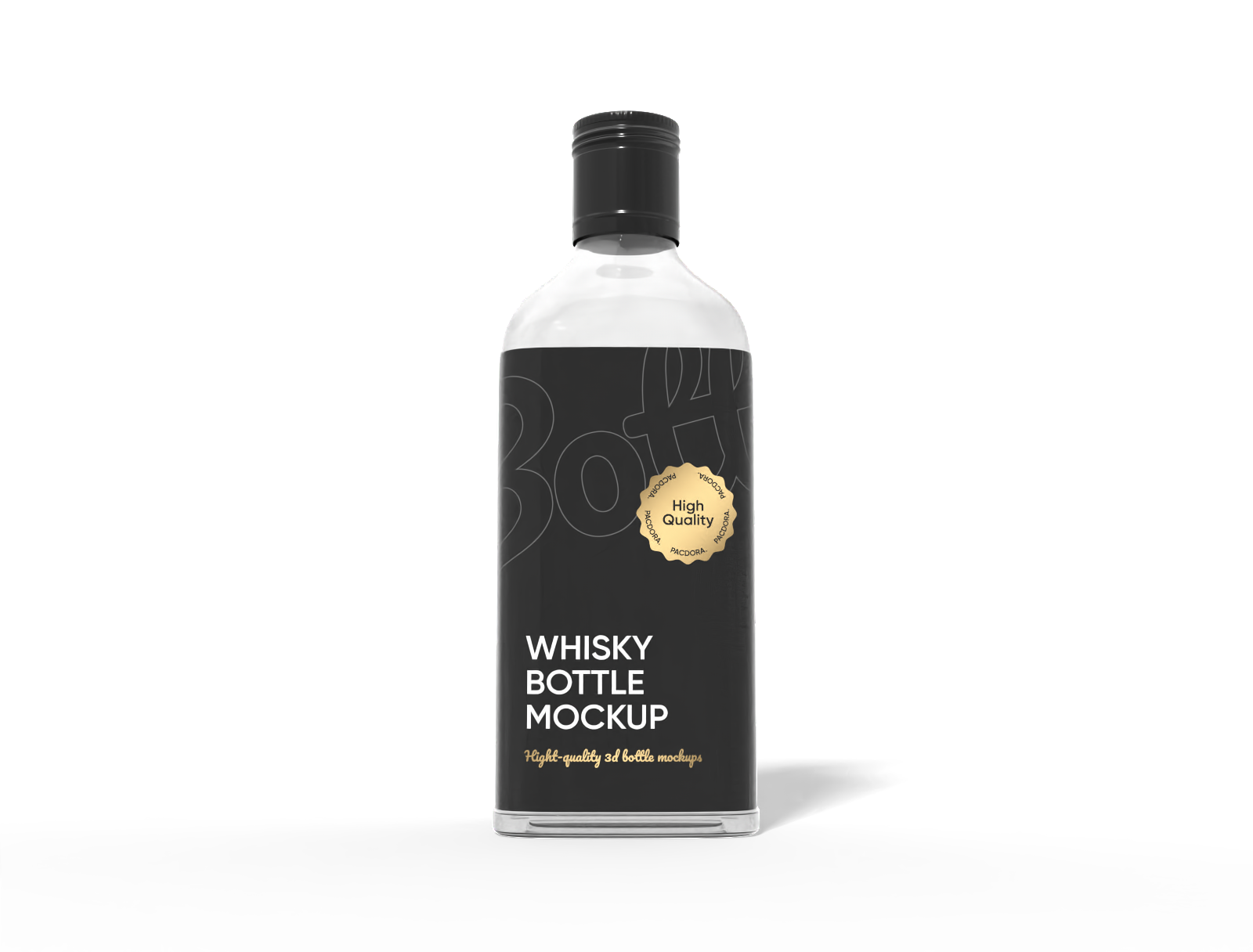Whiskey bottle mockup