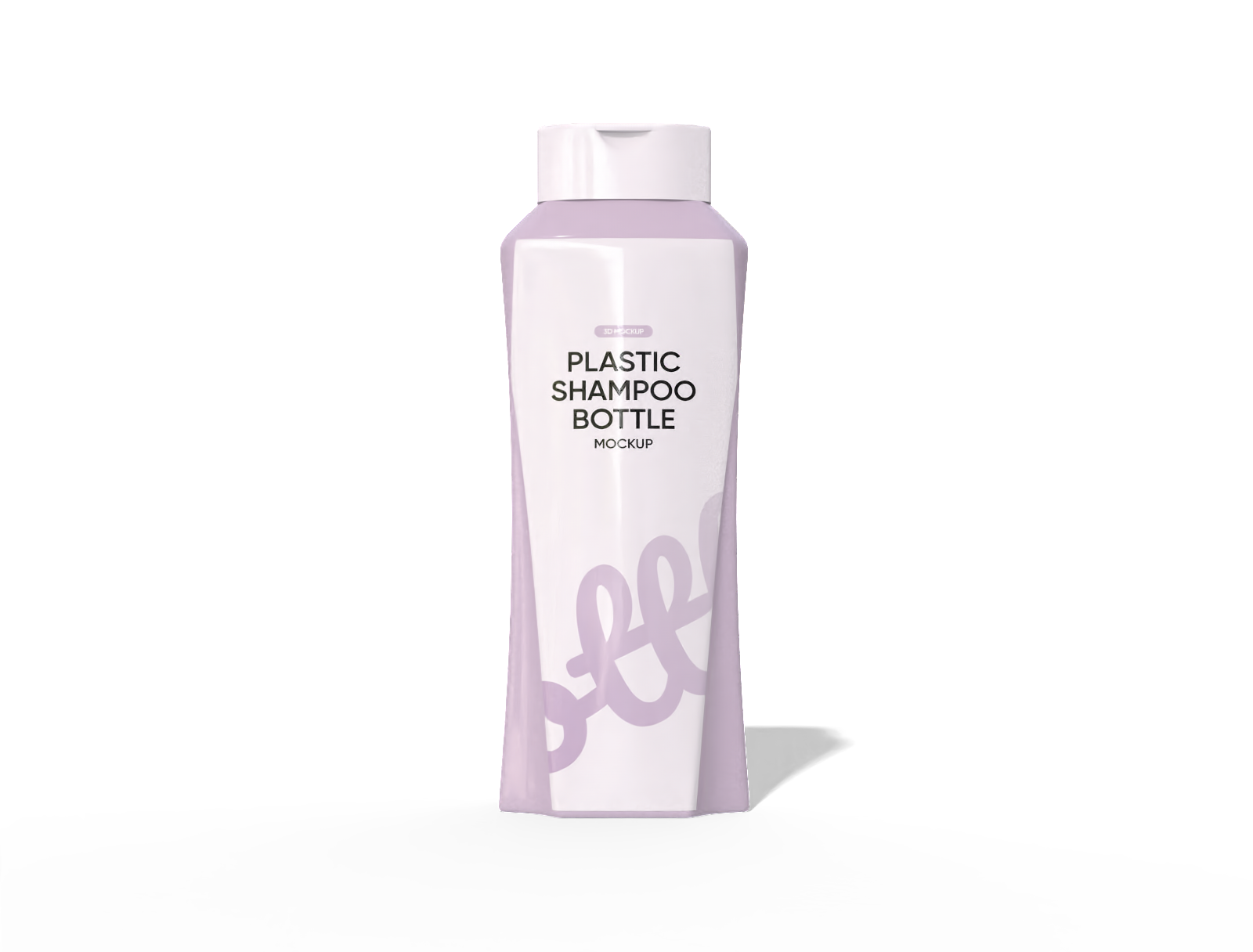 400 ml shampoo plastic bottle mockup