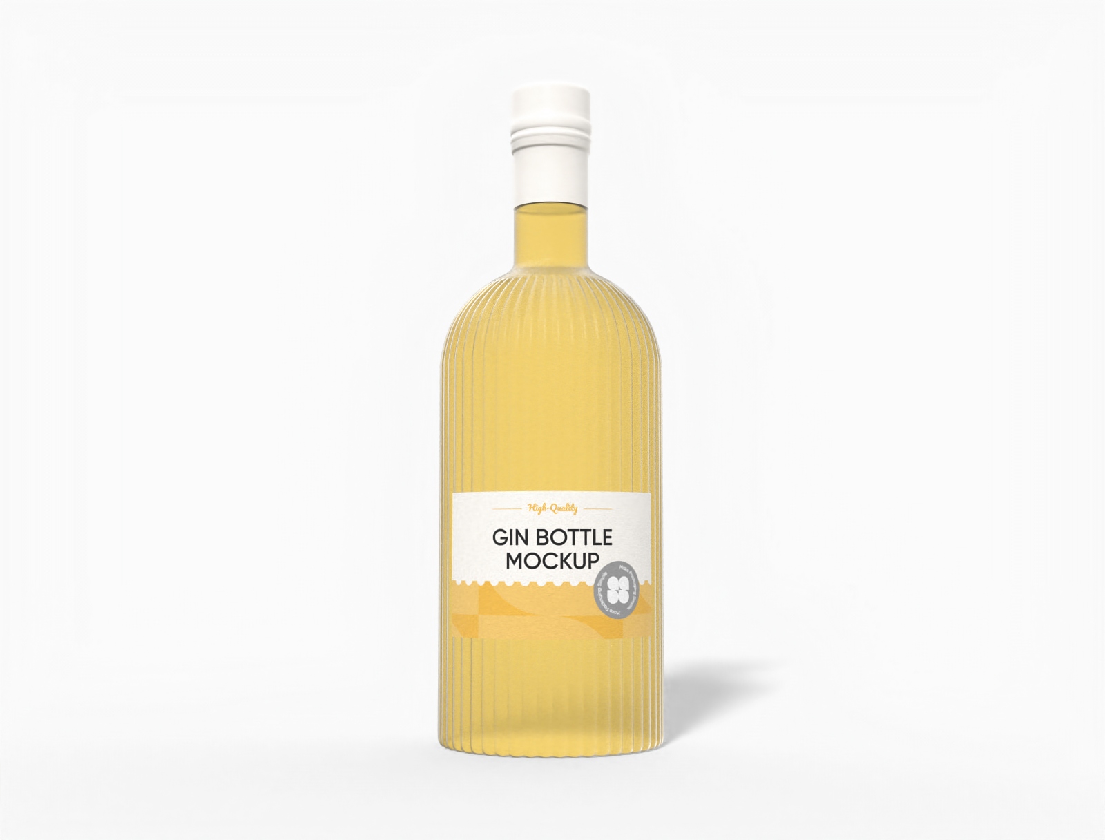 500 ml gin bottle mockup