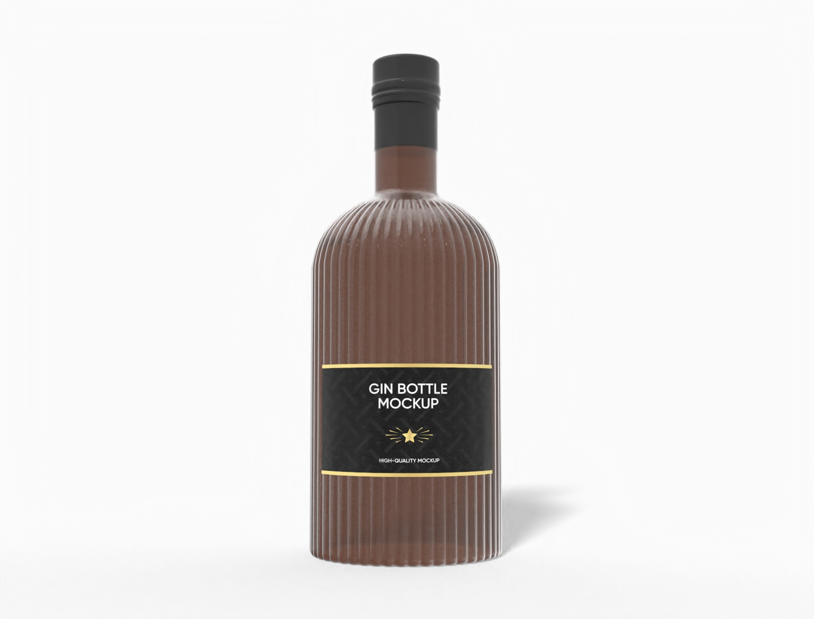 750 ml liquor bottle mockup