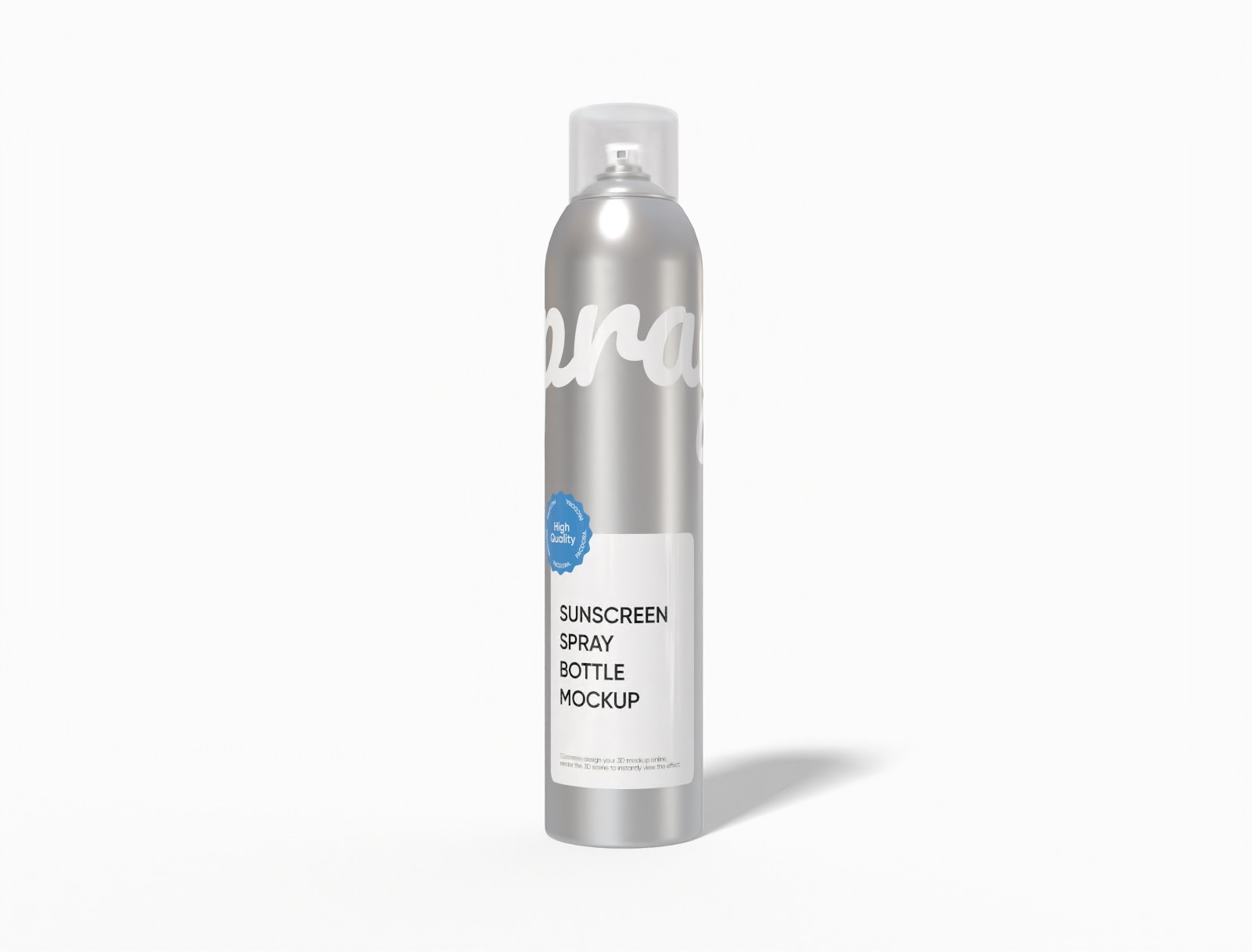 300 ml sunscreen spray bottle mockup