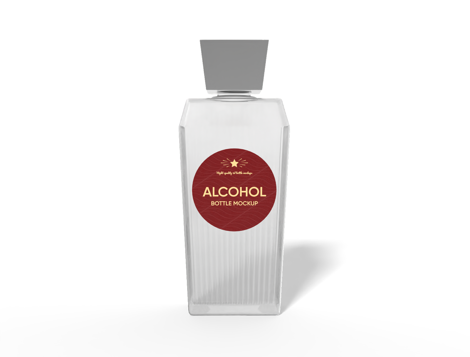 125 ml alcohol bottle mockup