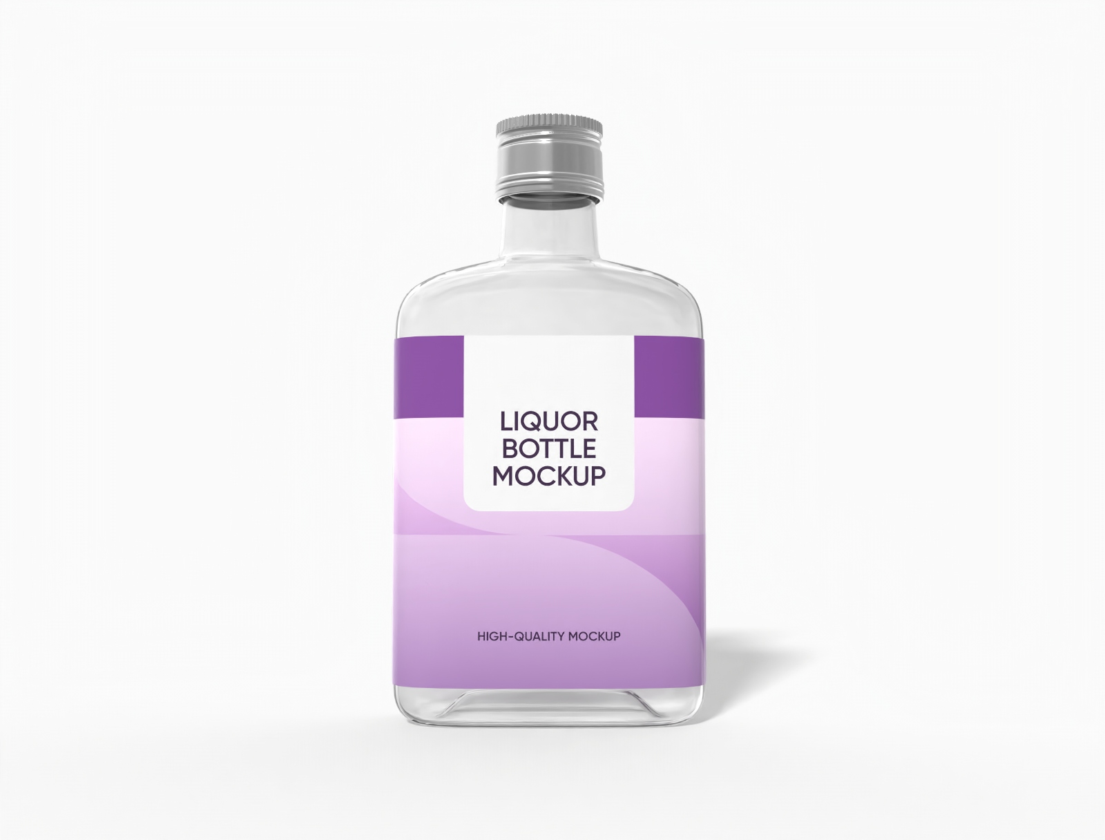 200 ml liquor bottle mockup