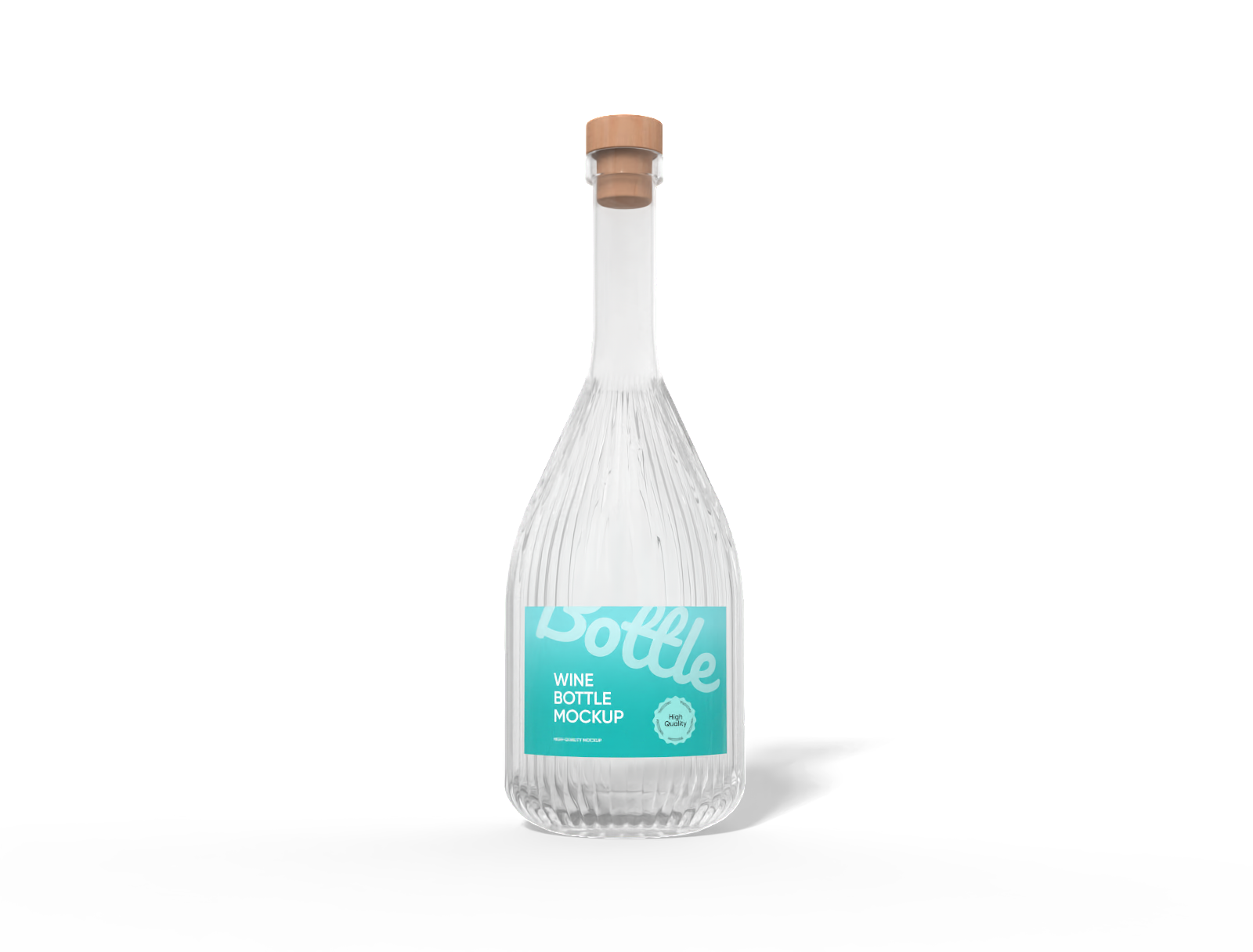 500 ml wine bottle mockup