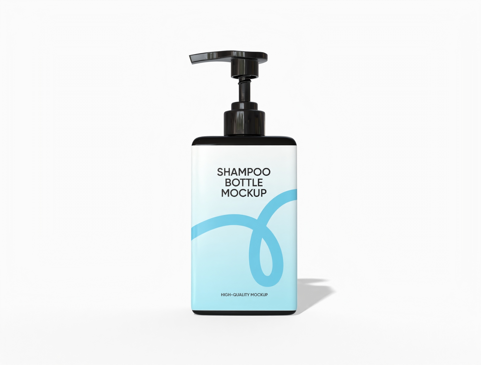 200 ml 黒いシャンプーボトルモックアップ