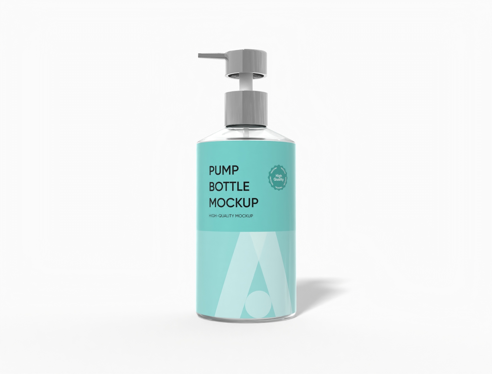 280 ml cosmetic pump bottle mockup