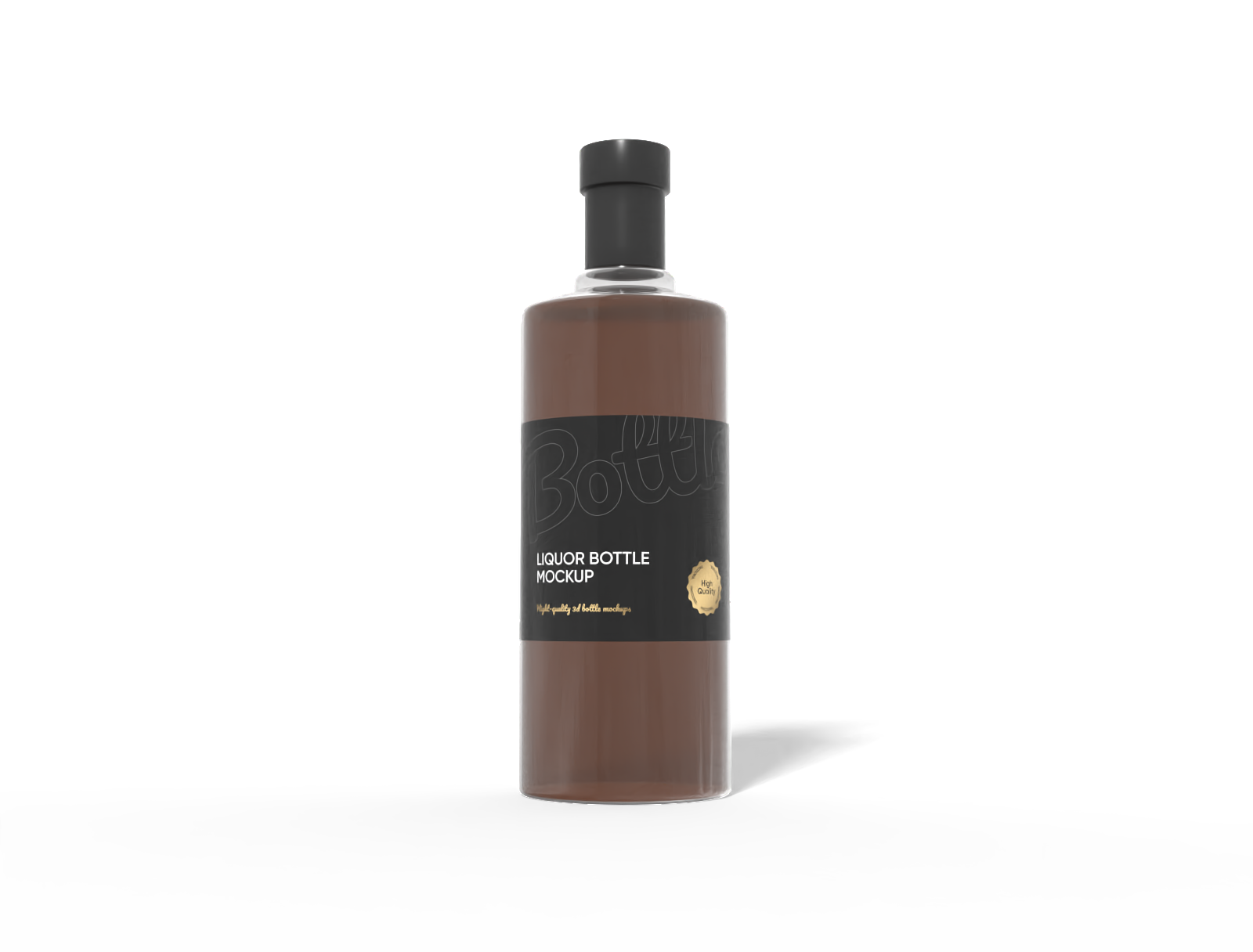 250 ml gin bottle mockup