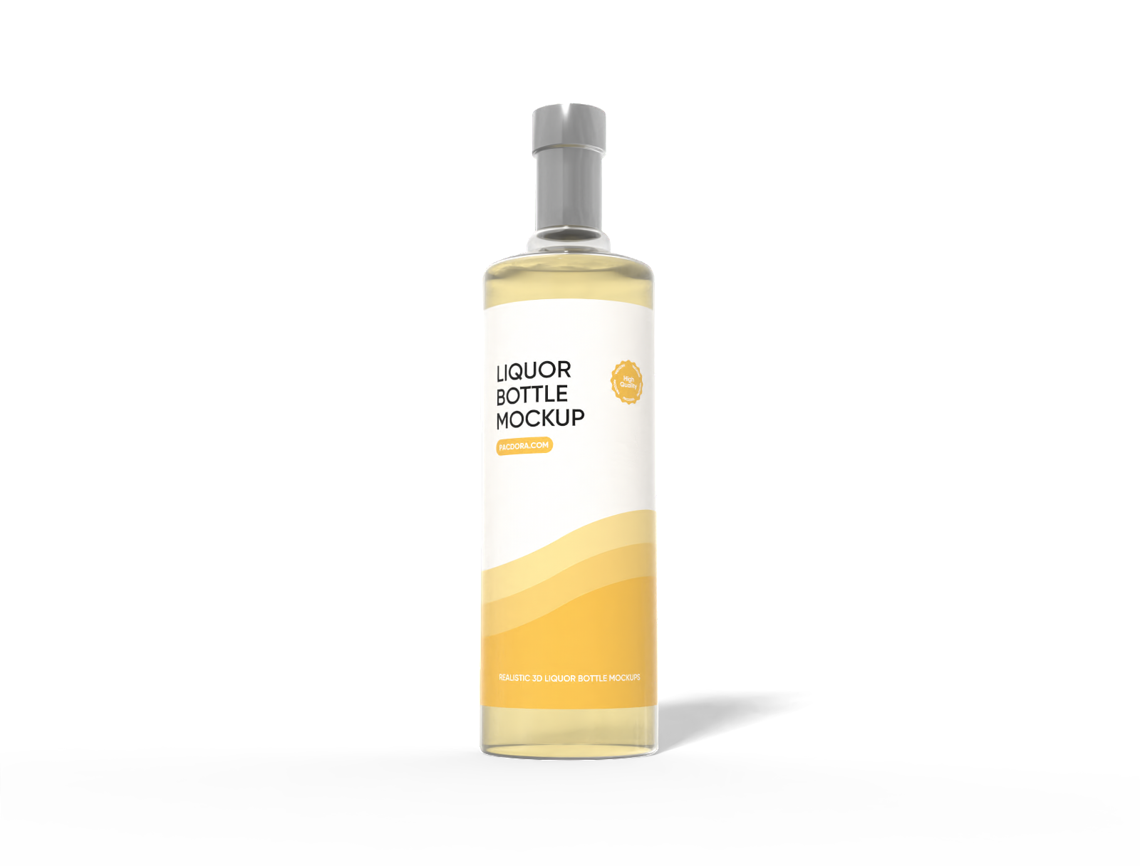 500 ml liquor bottle mockup