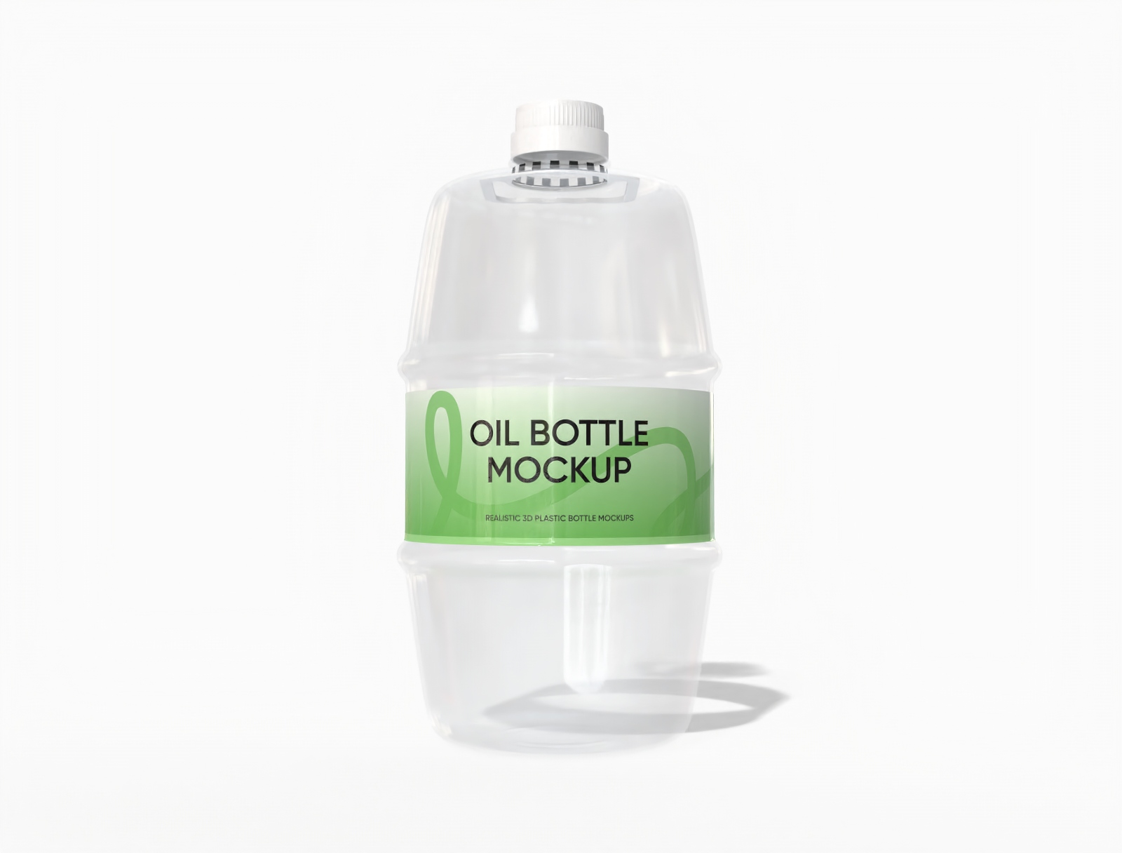 Plastic oil bottle mockup