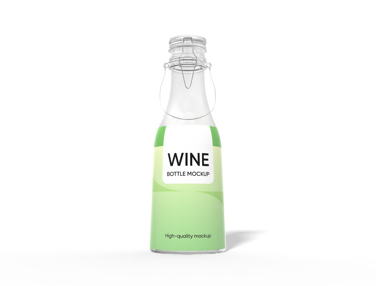 1 L glass bottle mockup