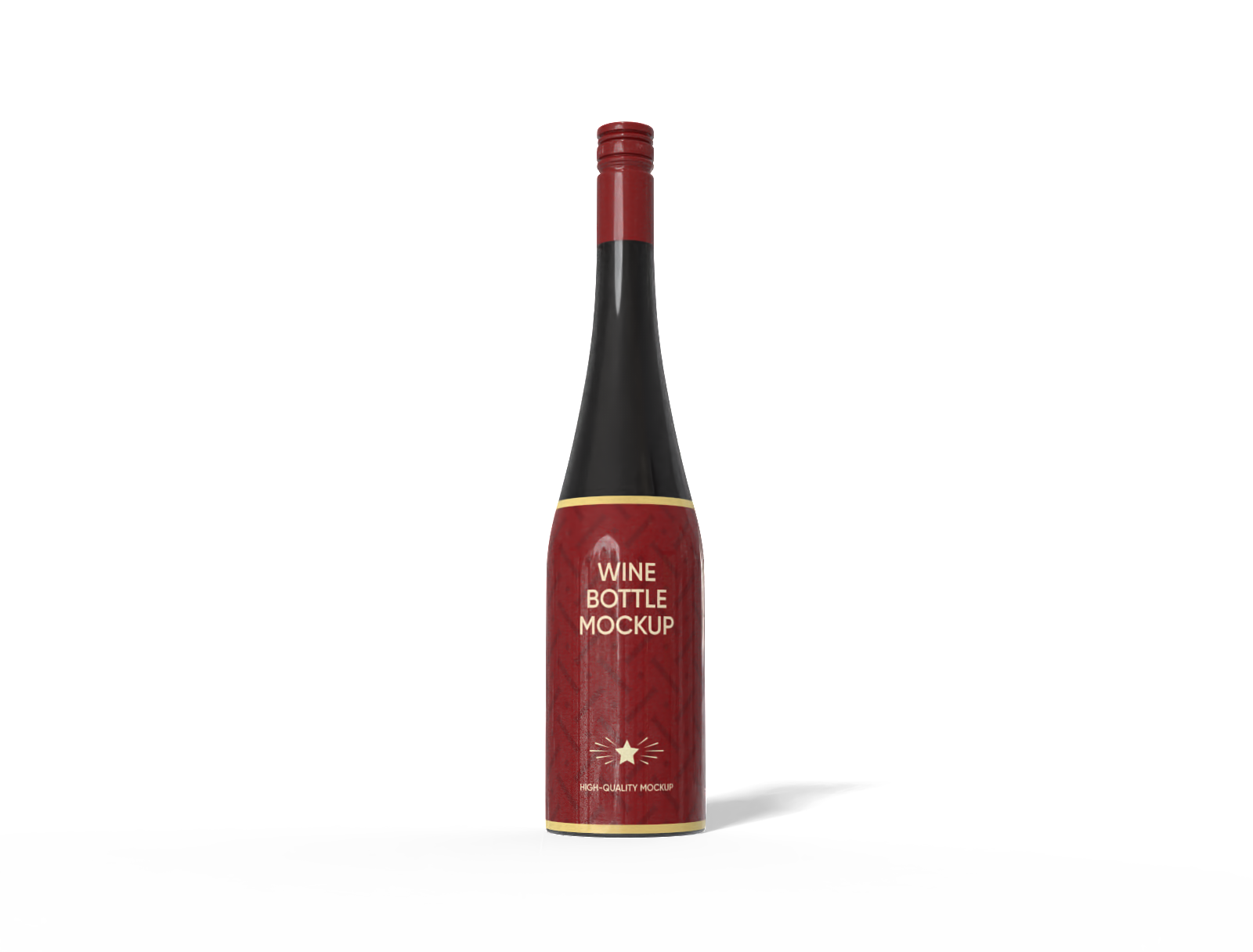 750 ml wine bottle mockup