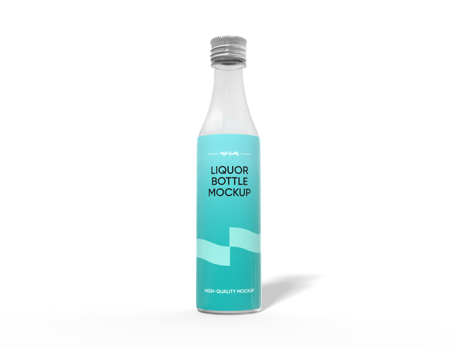 40 ml liquor bottle mockup