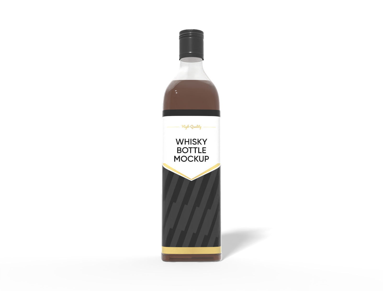 700 ml whiskey bottle mockup