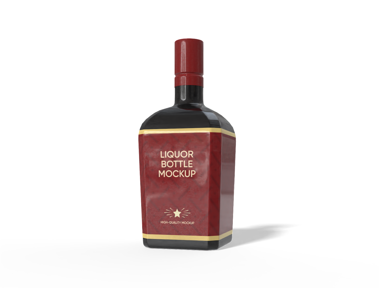 700 ml liquor bottle packaging mockup
