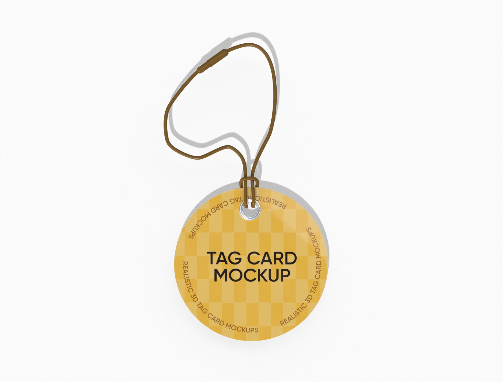 Round tag mockup