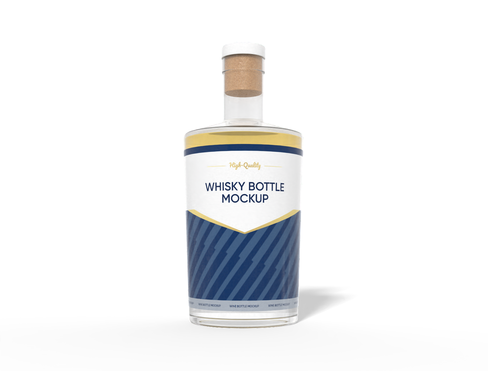 750 ml whisky bottle mockup