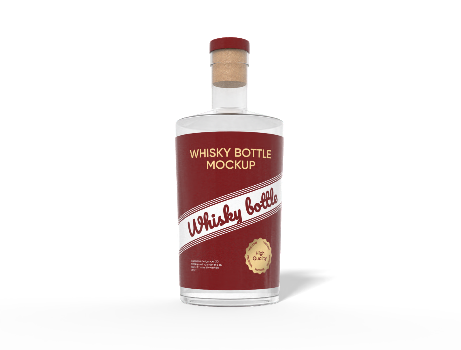 100 ml whiskey bottle mockup
